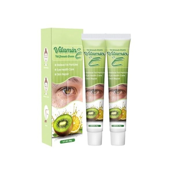 2PC Élimine Les Particules De Graisse Sous Les Yeux,Vitamine E Cream Hydratante Pour Les Yeux,Skin Therapy Cream, Milia Remov
