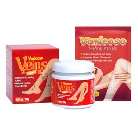 Set Crème Contre Les Varicosités+Varicose Vein Repair Autocollant,Réparation Des Jambes DAraignée,Skin Therapy Cream,Traitem