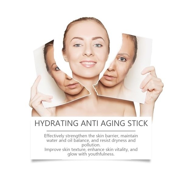 Sérum Crème Booster, Stick Hydratant pour le Visage, Facial Serum, Nourrit la peau en Profondeur, Éclaircit et Uniformise le 