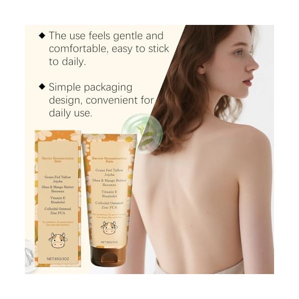 Baume Tallow - Soin intensif pour peaux sèches et sensibles - Formule protectrice avec effet hydratant - Baume reconstruction