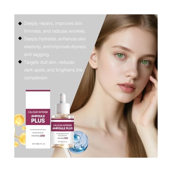 Sérum hydratant, soin raffermissant pour la peau élastique, réduit les rides et la matité, formule facile à pénétrer, pour le