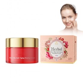 Crème anti-rides, 30 g, crème de jour rose pour femme, crème pour le visage avec effet relaxant, soin de la peau anti-âge ave
