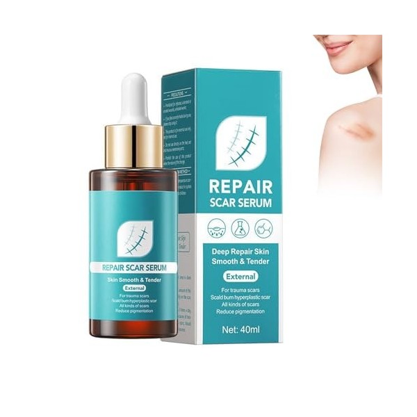 Sérum pour réparer les cicatrices, essence naturelle des cicatrices, sérum délimination des cicatrices pour réparer et lisse