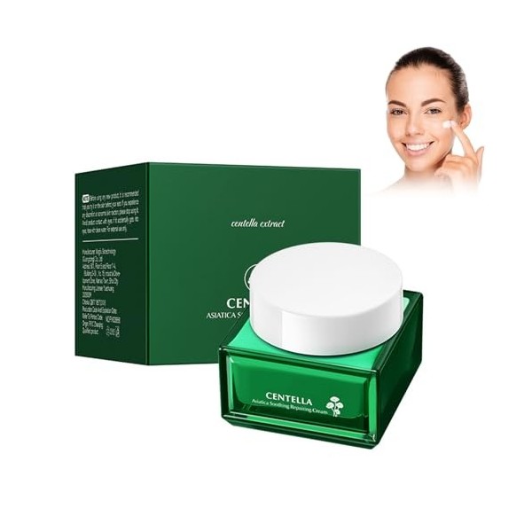 Crème hydratante Centella - 60 g - Gel apaisant - Crème concentrée et réparatrice - Avec Centella Asiatica - Pour un soin opt