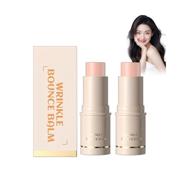 Wrinkle Bounce Balm, Baume hydratant anti-rides, fond de teint hydratant pour le visage, bâton de baume corporel pour lhydra