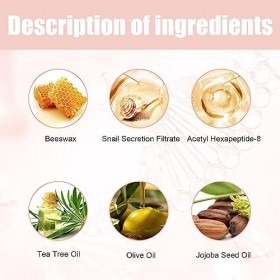 Wrinkle Bounce Balm, Baume hydratant anti-rides, fond de teint hydratant pour le visage, bâton de baume corporel pour lhydra