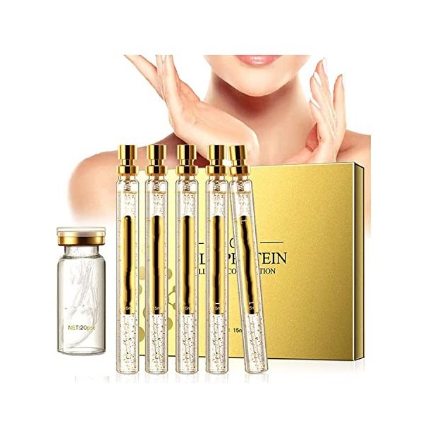 Instalift Kit de levage de fils protéinés solubles coréens et combinaison dessence nano or, fil de collagène absorbant pour ...