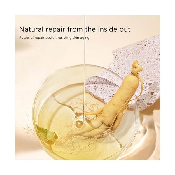 Sérum pour le visage au Ginseng, Ginseng Polypeptide Anti-ageing Essence Sérum, Essence anti-âge au Ginseng, Huile Essentiell