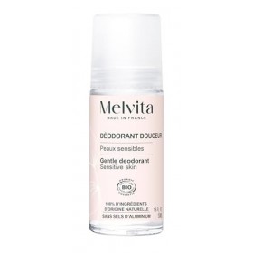 Melvita - Déodorant Roll-On pour Peaux Sensibles - Les Essentiels - Formule Douce, Soulagement des Irritations, Hydratation I...