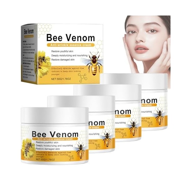 Crème visage anti-rides au venin dabeille, crème raffermissante anti-âge, raffermissement instantané du visage, hydratant an ...