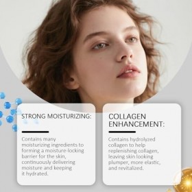 Crème hydratante au collagène, crème anti-rides et anti-âge, soin hydratant jour et nuit pour femmes, atténue les ridules, il...