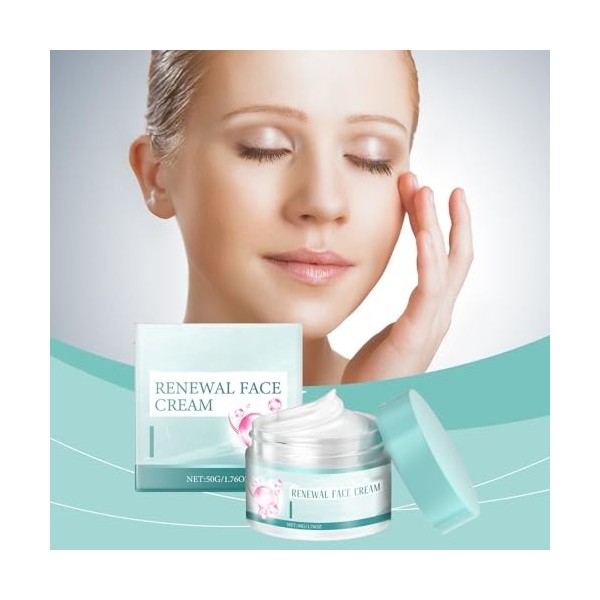 Crème Visage Régénérante-Crème Hydratante Anti-Rides et Éclaircissante pour un teint uniforme,réduit les ridules et les tache...