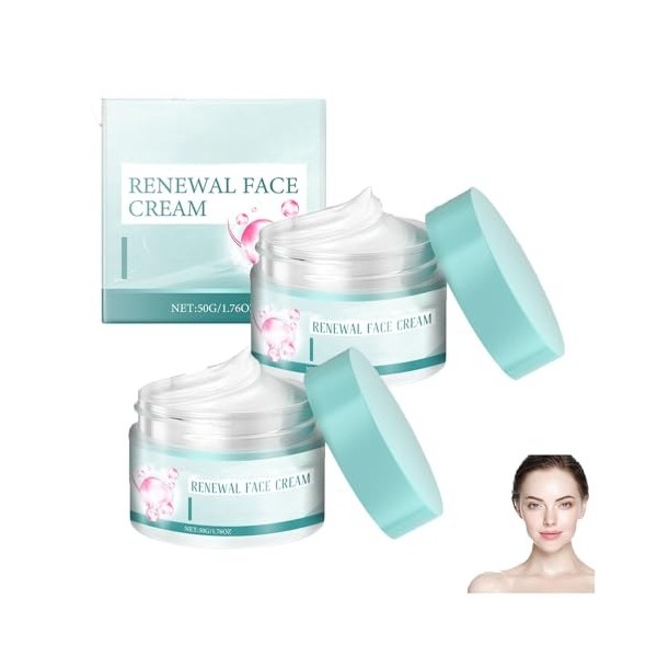 Crème Visage Régénérante-Crème Hydratante Anti-Rides et Éclaircissante pour un teint uniforme,réduit les ridules et les tache...