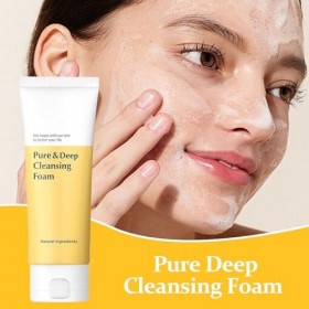 Nettoyant pour peaux grasses - 200 ml - Baume purifiant doux et purifiant pour les pores - Pour les rougeurs et les peaux sen