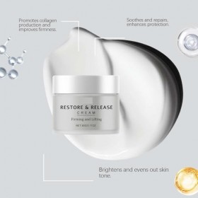 Crème Hydratante for le Visage - Améliore la Fermeté de la Peau, Réduit Les Ridules, Hydratation en Profondeur, Non Grasse 1p...