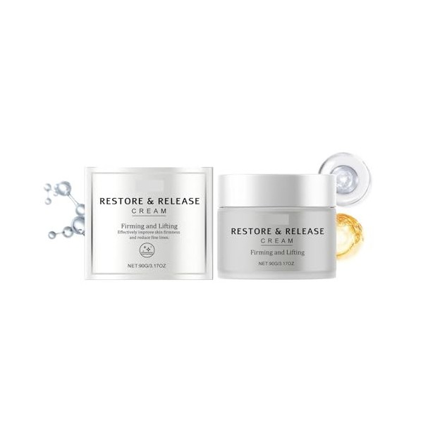 Crème Hydratante for le Visage - Améliore la Fermeté de la Peau, Réduit Les Ridules, Hydratation en Profondeur, Non Grasse 1p...