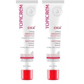 Topicrem - CICA+, Crème Apaisante au Zinc et à l’Acide Hyaluronique - Apaise les Irritations Cutanées - Soin pour Peau Sensib...