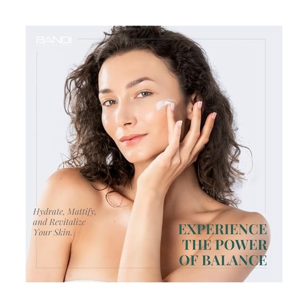 Bandi - Crème Hydratante Visage Peau Grasse Matifiante Réduit Sébum et Imperfections Régénère la Barrière Cutanée avec Allant...