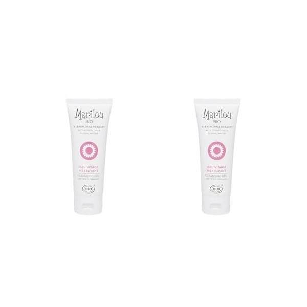 Marilou Bio - Gamme Classic - Soins pour le Visage - Gel Visage Nettoyant - Hydratant et Apaisant - Tube de 75 ml - une Peau 