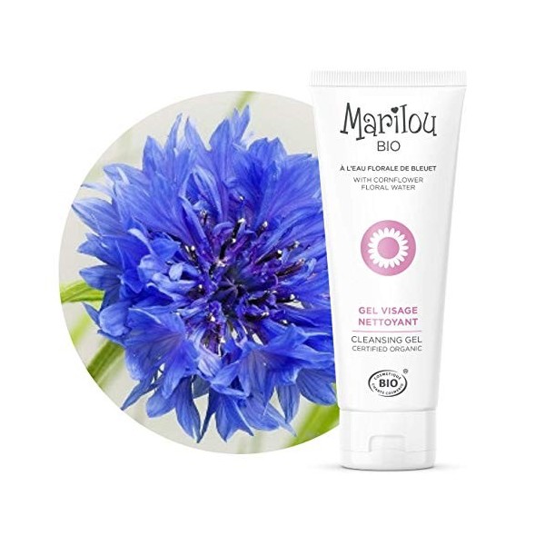 Marilou Bio - Gamme Classic - Soins pour le Visage - Gel Visage Nettoyant - Hydratant et Apaisant - Tube de 75 ml - une Peau 