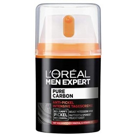LOréal Men Expert Crème hydratante anti-boutons pour le visage avec vitamine B3 et minéral volcanique, pur carbone, 1 x 50 m