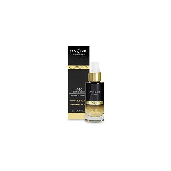 Postquam - Sérum Luxury 24K Essence 30 ml - Traitement Anti-Âge avec Or Colloïdal - Sérum Facial avec Acide Hyaluronique pour...