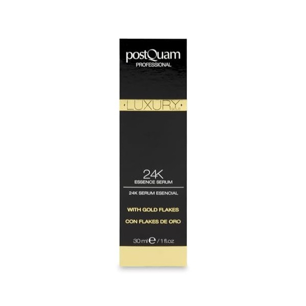 Postquam - Sérum Luxury 24K Essence 30 ml - Traitement Anti-Âge avec Or Colloïdal - Sérum Facial avec Acide Hyaluronique pour...