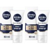 NIVEA MEN Crème Visage Gel Peau & Barbe pour peaux sensibles 1 x 50 ml , crème visage hydratante homme 0% alcool, soin barbe ...