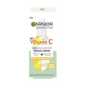 Garnier Crème sérum pour la peau fatiguée et les taches brunes, soin de jour 2 en 1 pour plus de brillance et un teint unifor