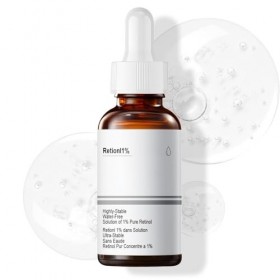 Retinol 1%, Retinol Serum Visage, Sérum de Rétinol Très Puissant pour les Signes de Vieillissement, serum anti rides, Réduit 