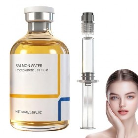 Sérum anti-rides au saumon, sérum visage au saumon, essence anti-rides rajeunissante au collagène, ampoule légère liftante et...