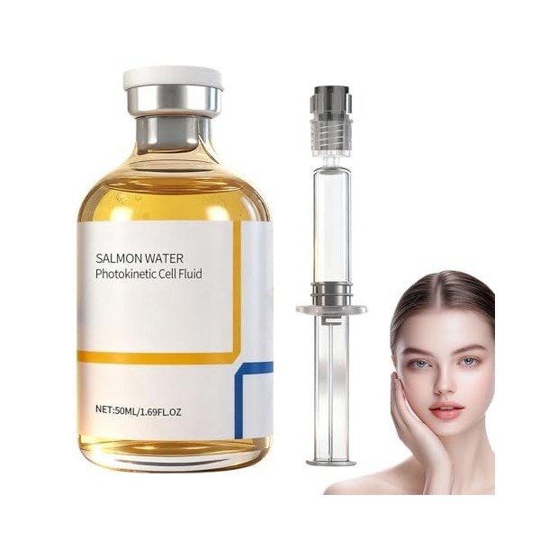 Sérum anti-rides au saumon, sérum visage au saumon, essence anti-rides rajeunissante au collagène, ampoule légère liftante et...