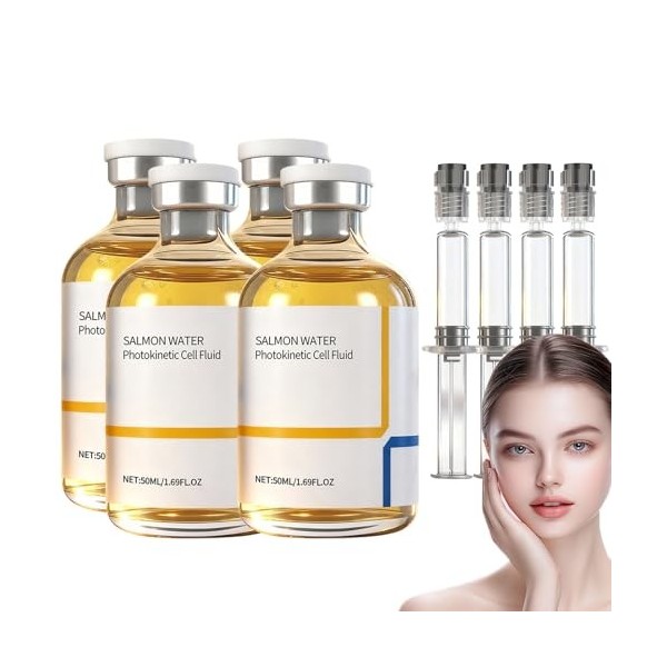 Sérum anti-rides au saumon, sérum visage au saumon, essence anti-rides rajeunissante au collagène, ampoule légère liftante et...