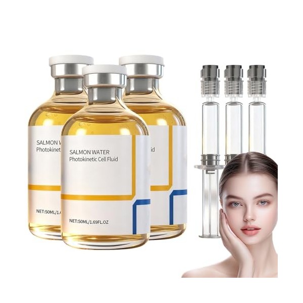 Sérum anti-rides au saumon, sérum visage au saumon, essence anti-rides rajeunissante au collagène, ampoule légère liftante et...