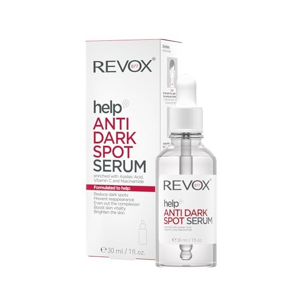 REVOX B77 - Sérum Anti-Taches, 30 ml, Réduit Et Prévient Les Taches Brunes, Minimise Les Cicatrices DAcné Pigmentées, Unifie