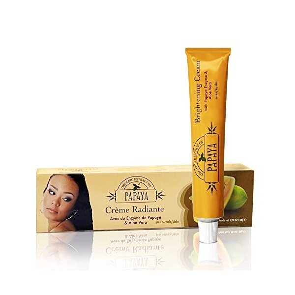 Papaya Brightening Cream 50g - Formulated to Improve Clarity and Skin Radiance, with Papaya, Alpha Arbutin and Aloe Vera…