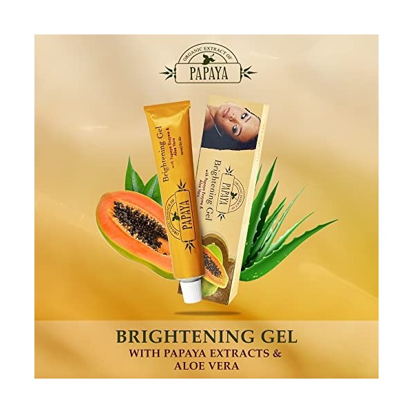 Papaya Brightening Cream 50g - Formulated to Improve Clarity and Skin Radiance, with Papaya, Alpha Arbutin and Aloe Vera…