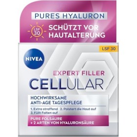 NIVEA Cellular Expert Filler Soin de jour anti-âge très efficace SPF 15, soin du visage extra raffermissant avec effet repulp