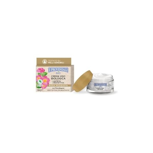 I Provenzali Crema Viso Biologica Antietà 50Ml.AllOlio Di Rosa Masqueta