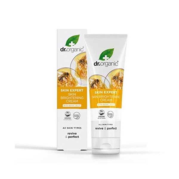 Dr. Organic Crème Éclaircissante à la Gelée Royale Bio 125 ml
