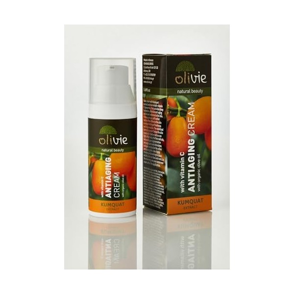Crème visage anti-âge et raffermissante avec supplément de vitamine C et extrait de kumquat