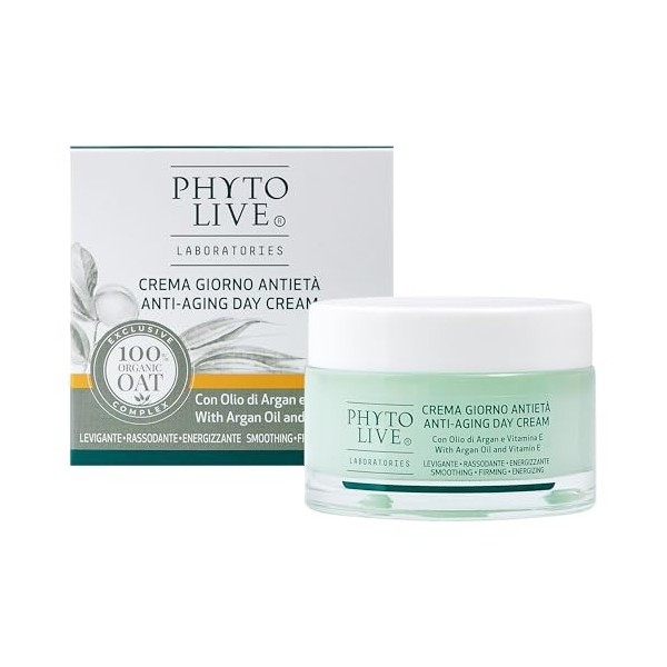 Phyto Live Laboratories Crème de Jour Anti-âge - Hydratation et Action Anti-Rides - Huile dArgan et Vitamine E - 50 ml