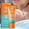 HAUTE PROTECTION À LARGE SPECTRE: Cette crème solaire offre une protection SPF 50+ et PA+++ pour aider à protéger la peau des