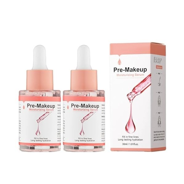 Sérum Hydratant Prêt-Maquillage – 2 Pièces | Primer Visage Pour Une Peau Lisse Et Sans Imperfections | Remplit Les Pores Et L
