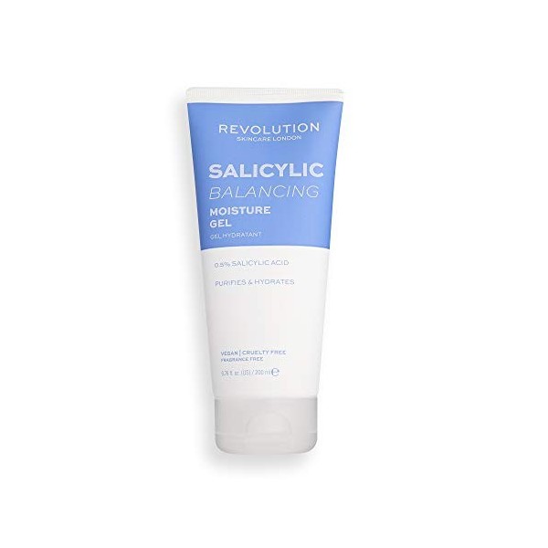 Revolution Skincare London, Salicylic Balancing, gel Hydratant, 200ml Crème Jour et Nuit