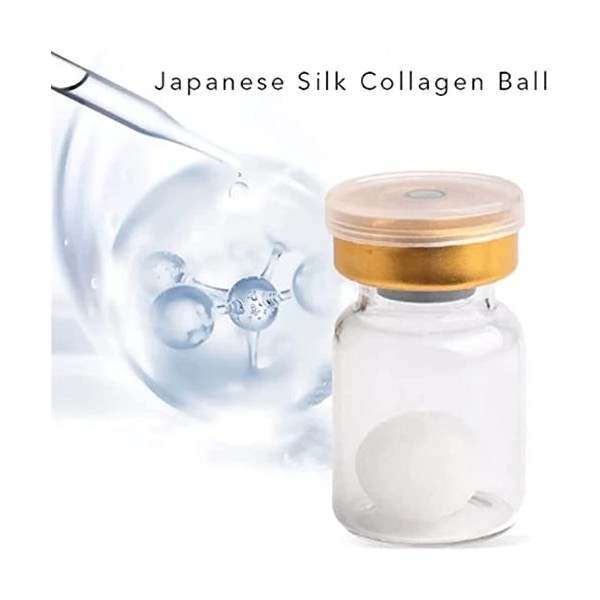 Anshka Boule de collagène de soie japonaise, essence naturelle anti-âge, sérum de collagène pour raffermir le visage, rafferm