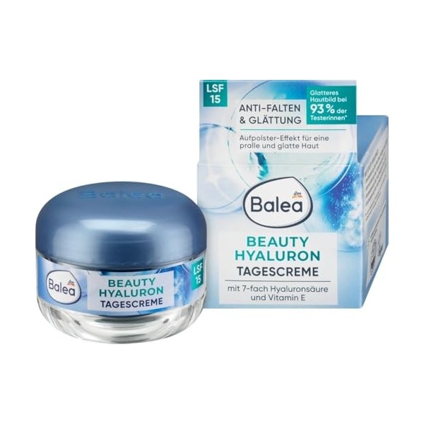 Beauty Effect Crème de jour 50 ml « Effet repulpant » à lacide hyaluronique SPF 15