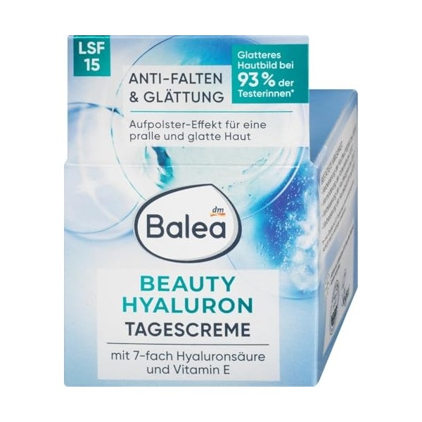 Beauty Effect Crème de jour 50 ml « Effet repulpant » à lacide hyaluronique SPF 15