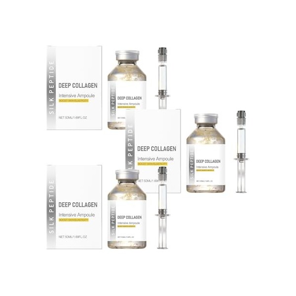 Ampoule liftante intensive aux peptides de soie et au collagène - Sérum visage anti-âge coréen pour raffermir, tonifier et hy...
