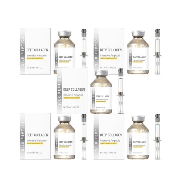 Ampoule liftante intensive aux peptides de soie et au collagène - Sérum visage anti-âge coréen pour raffermir, tonifier et hy...